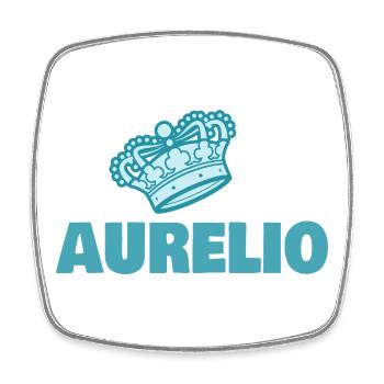 Geschenk für Aurelio - Viereckiger Kühlschrankmagnet - Weiß - Vorne