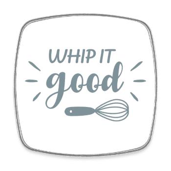 Whip It Good Funny Baking Quote Retro Design - Square fridge magnet - white - Front