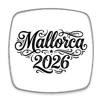 Mallorca 2026 Palm Tree - Square fridge magnet - white - Front