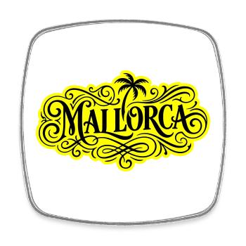 Mallorca Palmen - Viereckiger Kühlschrankmagnet - Weiß - Vorne