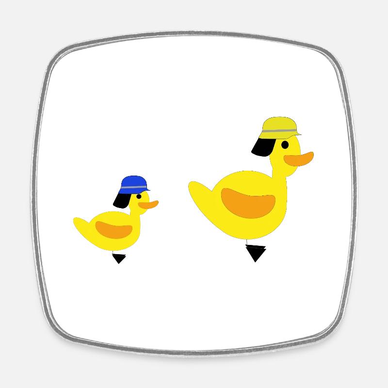 Pompiers Ducks - Jack - Magnet carré - blanc