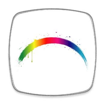 Regenbogen Bogen Farbverlauf Splash Kunst - Viereckiger Kühlschrankmagnet - Weiß - Vorne
