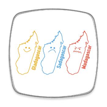 Geography Geographer Funny Gladagascar Sadagascar - Square fridge magnet - white - Front