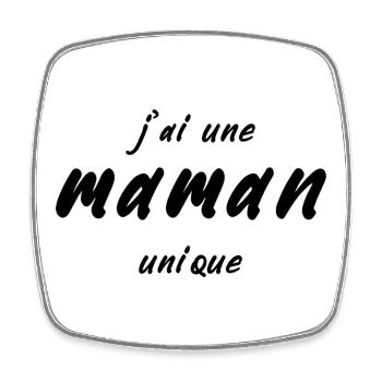 j-ai_une_maman_unique - Magnet carré - blanc - Devant