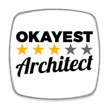 Ordinary architect - Square fridge magnet - white - Front