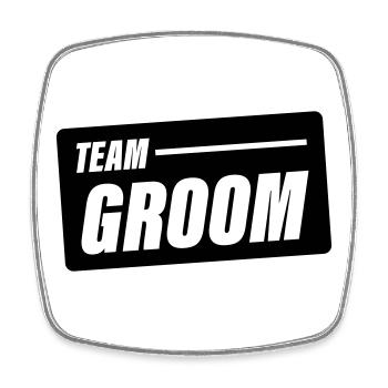 team_groom - Magnet carré - blanc - Devant