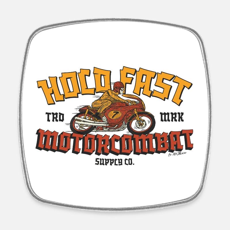 Hold Fast - Viereckiger Kühlschrankmagnet - Weiß