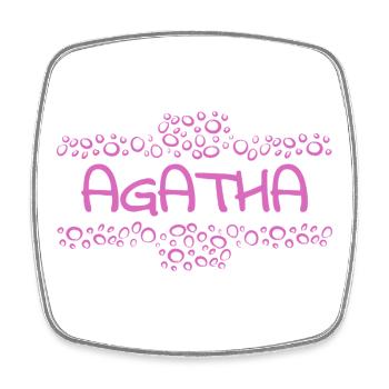 Agatha als Baby - Viereckiger Kühlschrankmagnet - Weiß - Vorne