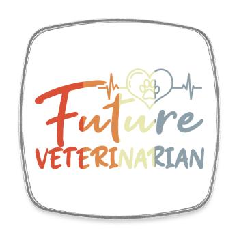 Future veterinarian - Square fridge magnet - white - Front
