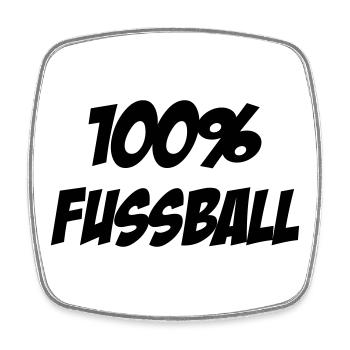 100% Football : Le Design des Vrais Passionnés - Magnet carré - blanc - Devant