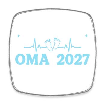 Oma 2027 Beförderung Großmutter Geschenk - Viereckiger Kühlschrankmagnet - Weiß - Vorne