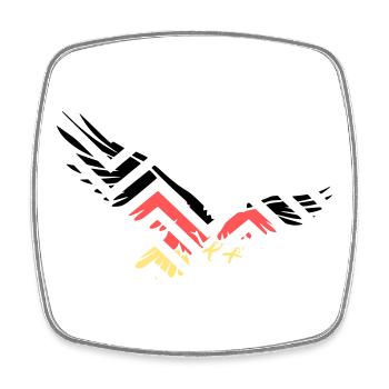 Résumé Fan d’Eagle Allemagne - Magnet carré - blanc - Devant
