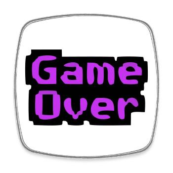Game Over Pixel Retro - Magnet carré - blanc - Devant