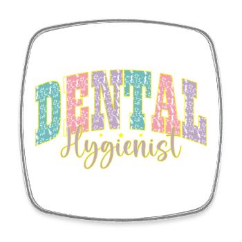 Dental Hygienist Color Palette Dental Hygienist - Square fridge magnet - white - Front