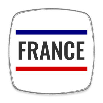 Entre les lignes - France - Magnet carré - blanc - Devant