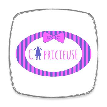 Temperamental Design Purple - Square fridge magnet - white - Front