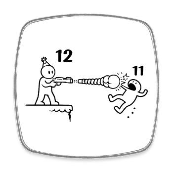 12th Birthday Party 12 Birthday Boy Gift - Viereckiger Kühlschrankmagnet - Weiß - Vorne