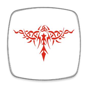 Dorniges Symbol (Rot) - Viereckiger Kühlschrankmagnet - Weiß - Vorne