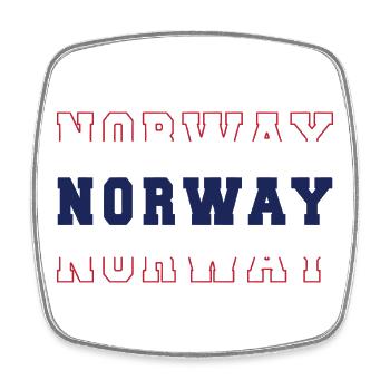 Norway Football Fan Flag Pride Red White Blue - Square fridge magnet - white - Front