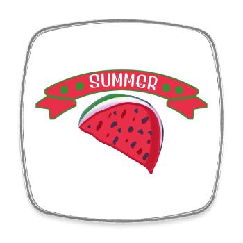 Watermelon Summer - Square fridge magnet - white - Front