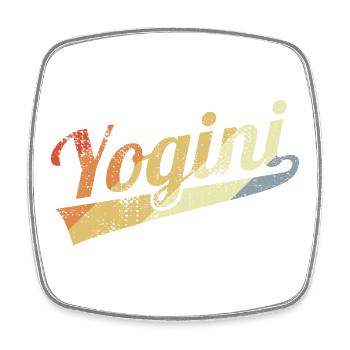 Vintage Yogini - Square fridge magnet - white - Front