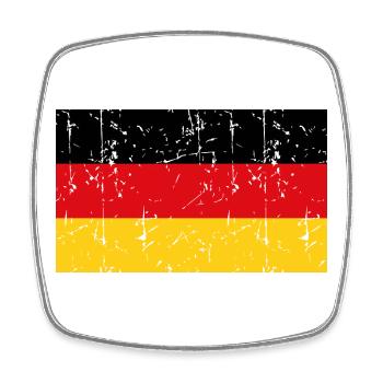 Germany Flag Vintage - Square fridge magnet - white - Front