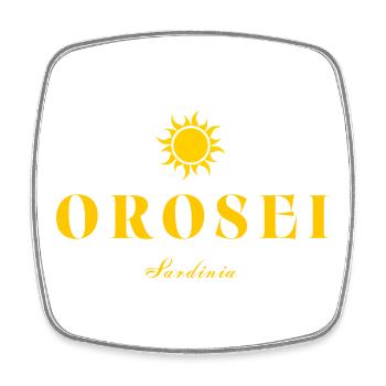 Orosei Sardinia Sonne - Viereckiger Kühlschrankmagnet - Weiß - Vorne