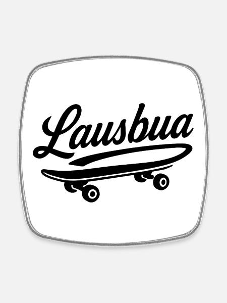 Lausbua - Magnet carré - blanc