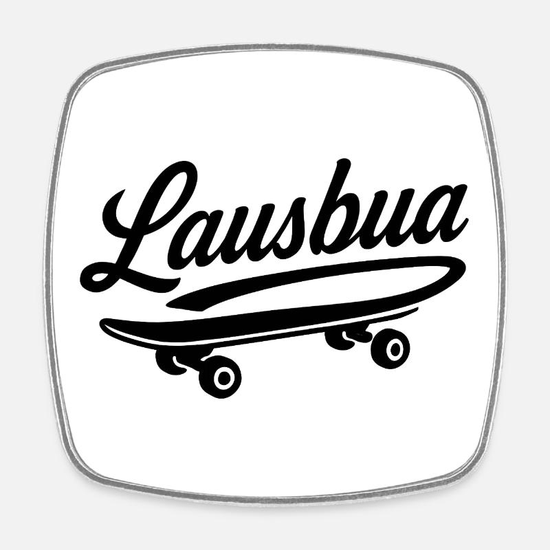 Lausbua - Square fridge magnet - white