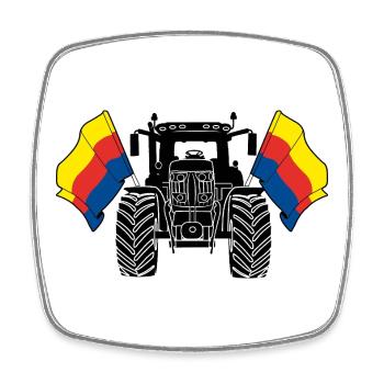 Nord Holland_Tractor_Pride - Viereckiger Kühlschrankmagnet - Weiß - Vorne