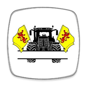 Süd Holland_Tractor_Custom_Edition - Viereckiger Kühlschrankmagnet - Weiß - Vorne