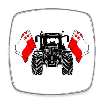 Utrecht_Tractor_Pride - Viereckiger Kühlschrankmagnet - Weiß - Vorne