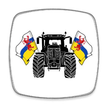 Limburg_Tractor_Pride - Viereckiger Kühlschrankmagnet - Weiß - Vorne