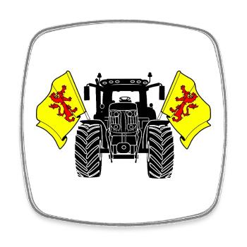 Süd Holland_Tractor_Pride - Viereckiger Kühlschrankmagnet - Weiß - Vorne
