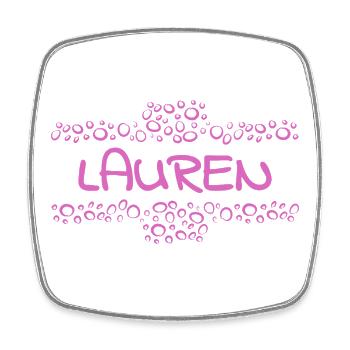 Baby Lauren - Viereckiger Kühlschrankmagnet - Weiß - Vorne