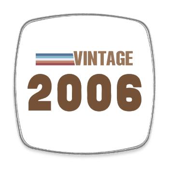 20 Jahre 2006 Handgeschriebenes Skript-T-Shirt - Viereckiger Kühlschrankmagnet - Weiß - Vorne