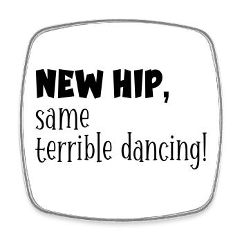 Hips - Funny Dancing - Square fridge magnet - white - Front
