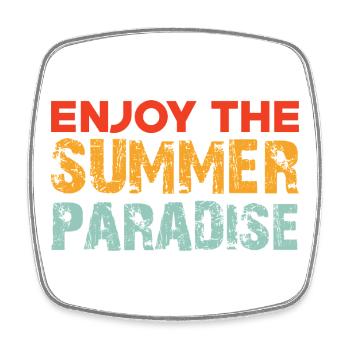 Enjoy the summer paradise - Viereckiger Kühlschrankmagnet - Weiß - Vorne