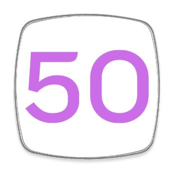 50 - Magnet carré - blanc - Devant