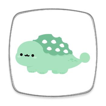 Ankylosaurus Annie - Viereckiger Kühlschrankmagnet - Weiß - Vorne
