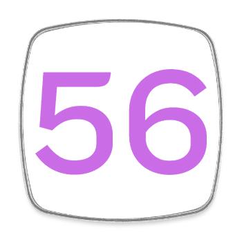 56 - Viereckiger Kühlschrankmagnet - Weiß - Vorne
