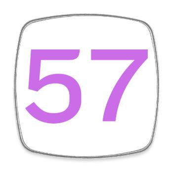 57 - Viereckiger Kühlschrankmagnet - Weiß - Vorne
