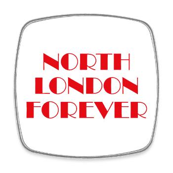 Nord-London für immer - Viereckiger Kühlschrankmagnet - Weiß - Vorne
