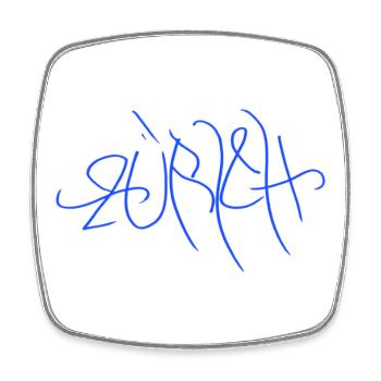 Das ultimative Zürich T-Shirt - Viereckiger Kühlschrankmagnet - Weiß - Vorne