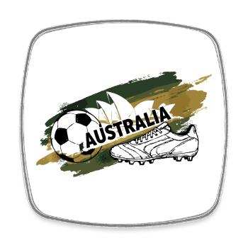 Australie Football Supporter Australia Soccer - Viereckiger Kühlschrankmagnet - Weiß - Vorne