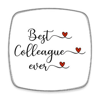 Best colleague - Square fridge magnet - white - Front