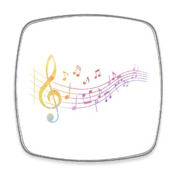 Music Notes Clefs Musician Music Teachers - Square fridge magnet - white - Front
