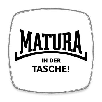 Matura – In Der Tasche! (Maturant Konkav / Black) - Viereckiger Kühlschrankmagnet - Weiß - Vorne