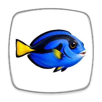 Surgeon Fish Colorful Sea Fish - Square fridge magnet - white - Front