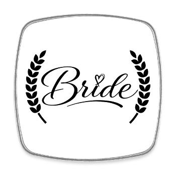 Bride - Square fridge magnet - white - Front